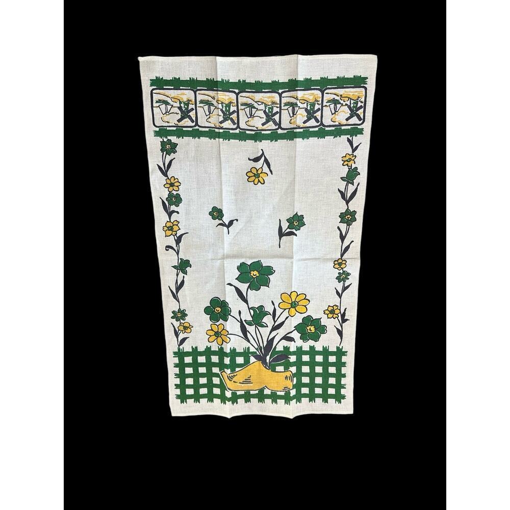 Vintage Startex Dutch themed linen/cotton tea towel
